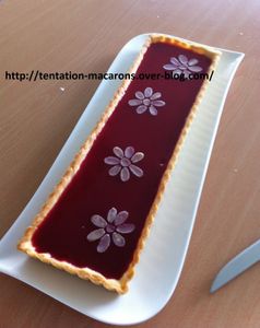 Tarte sablée et crème bavaroise à la framboise