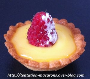 Tartelettes lemon curd - framboises