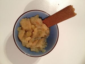 compote de pommes verveine et raisins blancs