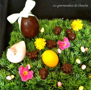 Chocolats noirs fourrés à la ganache infusée verveine et zestes de citron confits