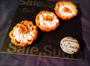 Tartelettes chèvre noix et figues