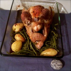 Poularde au four
