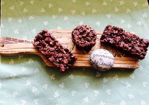 Barre de céréales sans cuisson au chocolat