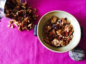 Granola coco,banane, amandes chocolat chunk