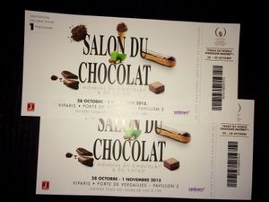Concours express : Salon du chocolat à paris 2 places à gagner!!