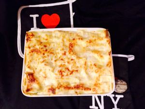 Lasagnes saumon, épinards.