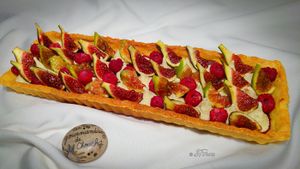 Tarte figues, vanille, tonka et framboises façon Fantastik