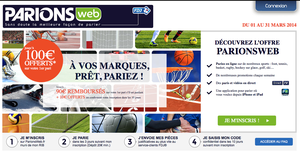 Parionsweb vous offre 100€ sur votre premier pari