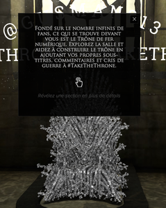 TakeTheThrone : Construisez le trône de Game Of Thrones avec vos tweets