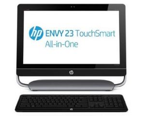 Offre éclair : - 40% HP AiO Envy Ordinateur Tout-en-un Ecran LED 23" Tactile Noir ( Intel Core i3, Disque dur 500 Go, 4 Go de RAM, Windows 8) (23-d000ef)