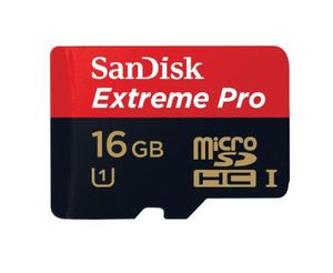 Promo éclair : 44% de réduction sur Carte mémoire microSDHC UHS-I classe 10 16 Go Extreme Pro SanDisk SDSDQXP-016G-FFP