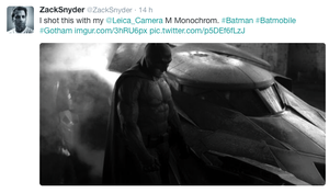 La première image de Ben Affleck en Batman avec sa Batmobile sur le tournage de Batman vs Superman