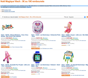 Noël Magique Vtech : 5€ ou 10€ remboursés