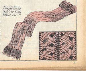 Une écharpe tricotée à la fourche