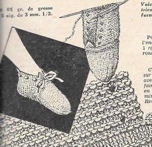 tricot : chaussons de nuit