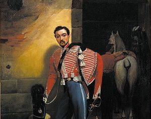 Lieutenant du 1er hussards vers 1840.