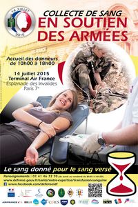 Don du Sang 2015 : tout le monde sur l'Esplanade des Invalides.