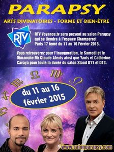 Ma participation au Salon Parapsy du 11 au 16 février 2015 porte de Champerret à Paris