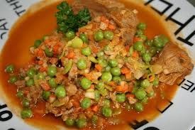 Tendrons de veau à la printanière.
