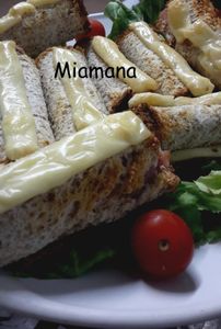 Mini croques roulés aux 3 fromages