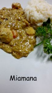 Noix de St Jacques curry et mascarpone