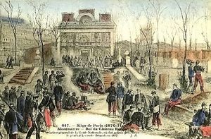 Parc du Château Rouge. Les généraux Lecomte et Thomas y sont jugés avant d'être fusillés rue du Chevalier de la Barre.