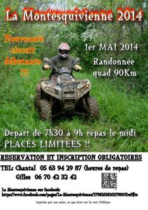 Rando quad, LA MONTESQUIVIENNE (82) le 1 mai 2014