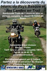 Randonnée moto TRAIL Béarn, Pays Basque