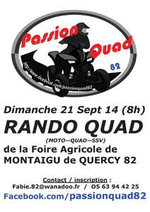 Rando moto, quad et SSV de Passion Quad (82) le 21 septembre 2014