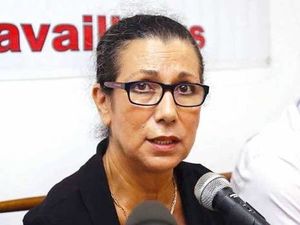 Louisa Hanoune, secrétaire générale du Parti des...