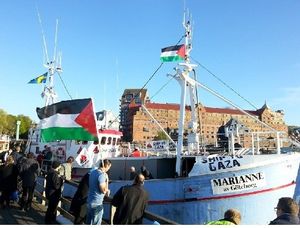 Le chalutier "Marianne de Gothenburg" en route pour briser le blocus de Gaza