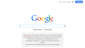 Désistement de Google Inc: la sanction de la CNIL devient définitive par l'arrêt du Conseil d'Etat du 2 février 2015