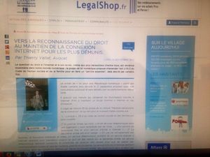 Notre article sur le droit d'accès à internet publié dans le Village de la Justice !