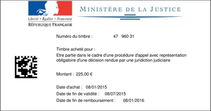 Pas de timbre fiscal pour les appels prud'homaux à compter du 1er août 2016