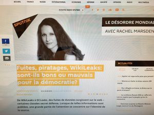Fuites de données: une transparence trop radicale ? Un débat avec Rachel Marsden pour Sputnik France le 26 août 2016