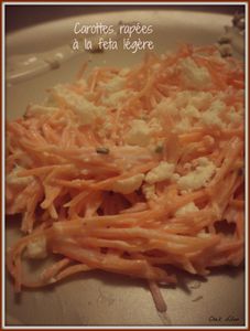 Carottes rapées à la feta légère