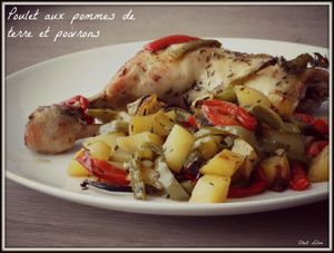Poulet aux pommes de terre et poivrons