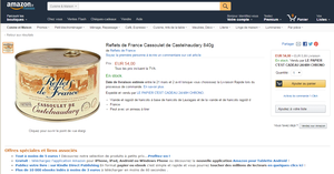 Carrefour vendu sur Amazon ? 29 références Reflets de France (MDD région de Carrefour) vendues sur Amazon.fr. Bizarre mais logique.