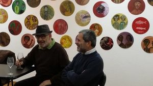 Michel Smith et Jacques Paloc à la librairie Torcatis à Perpignan