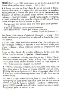 A propos de "fossé"