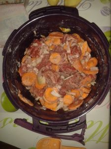 Ce soir c'était bœuf bourguignon dans le micro minute super bon