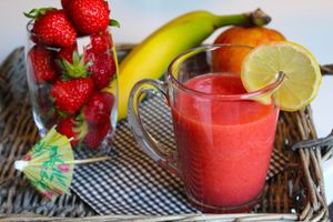 Smoothie Fraise, Banane & Pomme