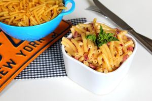 Mac' N Bacon & Cheddar (Macaronis au Bacon et au Cheddar)