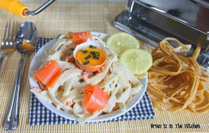 Tagliatelles Fraîches au Saumon (recette allégée)