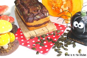 Cake Marbré Chocolat, Potiron et Graines de Courge