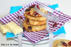 Cookies au Chocolat Blanc et Cranberry
