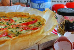 Tarte au Thon, Tomates, Mozzarella et Moutarde à l'Ancienne