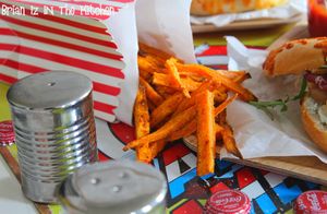 Frites de Patates Douces au Paprika, cuites au four