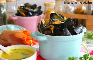 Moules à l'Indienne et Frites de Patate Douce