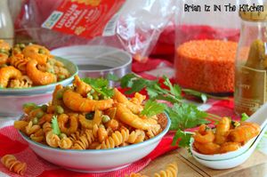 Curry de Crevettes et Lentilles Corail en torsades